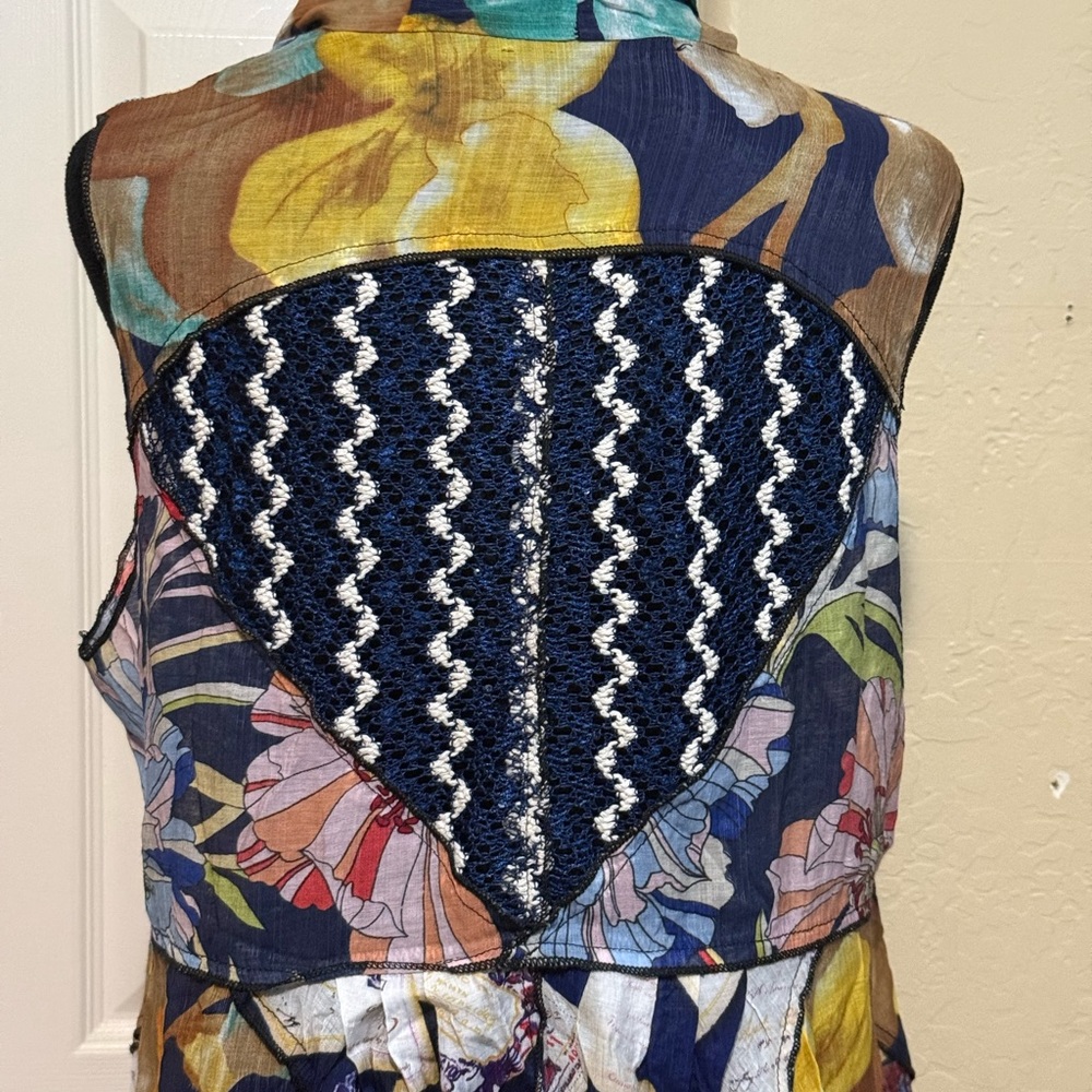 Super Fun Multicolor Patchwork Vest - image 4